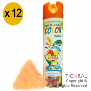 Nieve artificial Nashville color naranja 320 gr x 12